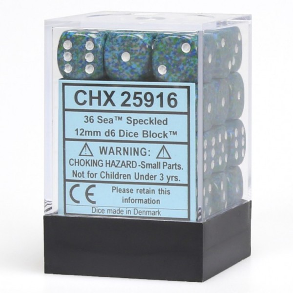 Speckled: Sea 12mm D6 Block (36)