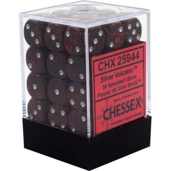 Dm3 Speckled 12mm D6 Silver Volcano (36)