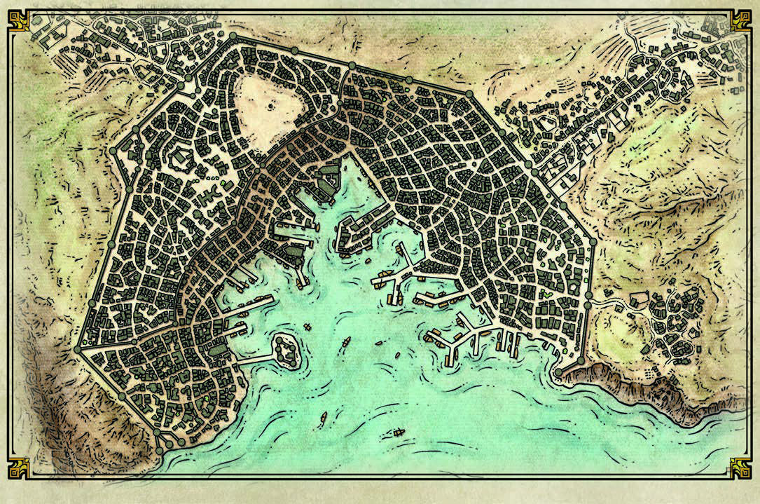 Dungeons And Dragons Rpg: Baldur`s Gate - Descent Into Avernus - Baldur`s Gate Map