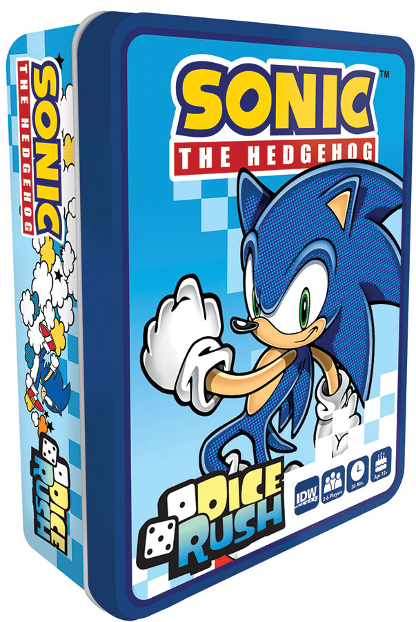 Sonic The Hedgehog Dice Rush Game Tin Game Box
