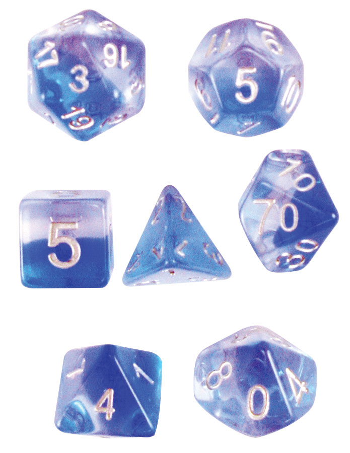 Transparent: Layered Poly Mint Blue Assortment (7)(hook Top) Game Box