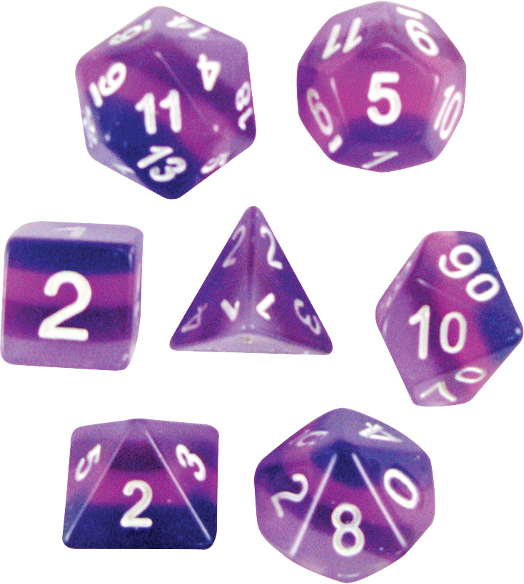 Transparent: Layered Poly Purple Haze Assortment (7)(hook Top) Game Box