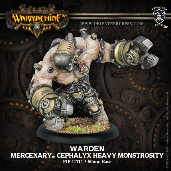 Warmachine: Mercenaries Cephalyx Subduer/warden/wrecker Heavy Monstrosity (plastic Kit) Box Front