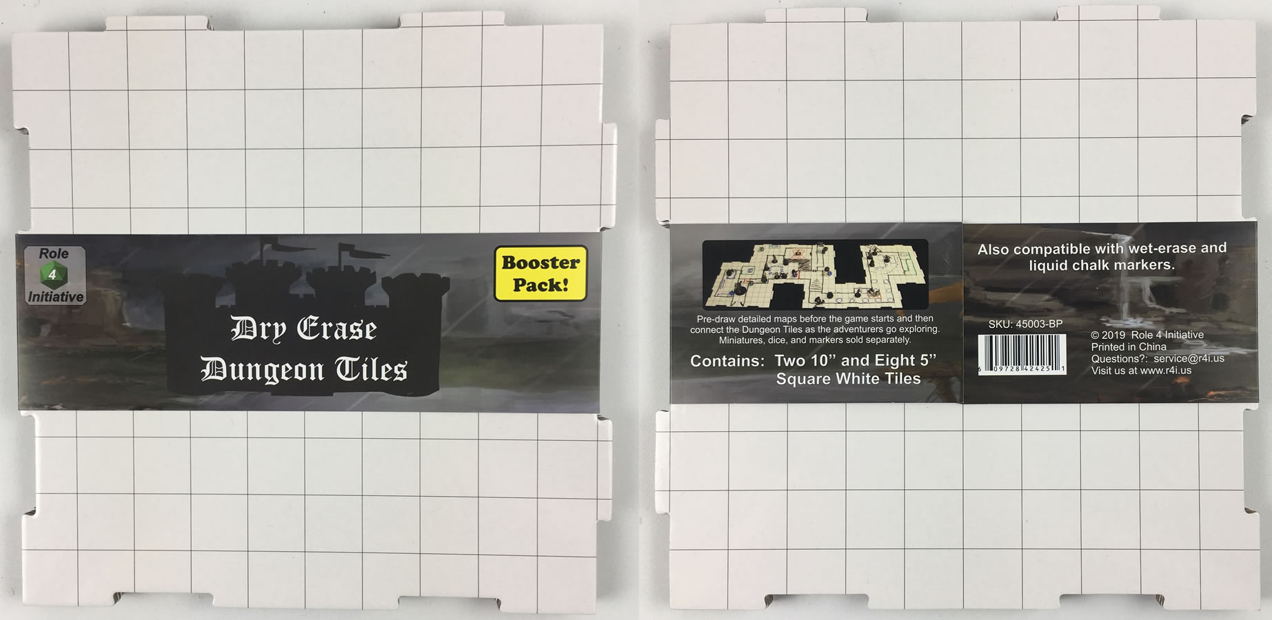 Dry-erase Dungeon Tile Booster Pack - White