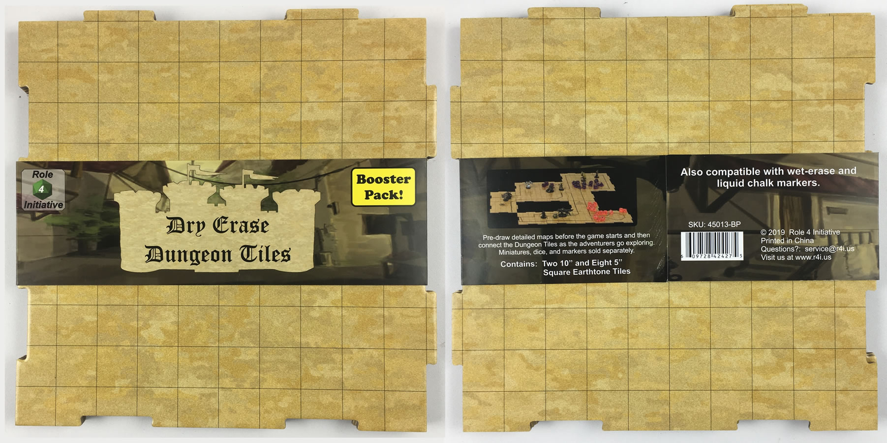Dry-erase Dungeon Tile Booster Pack - Earthtone