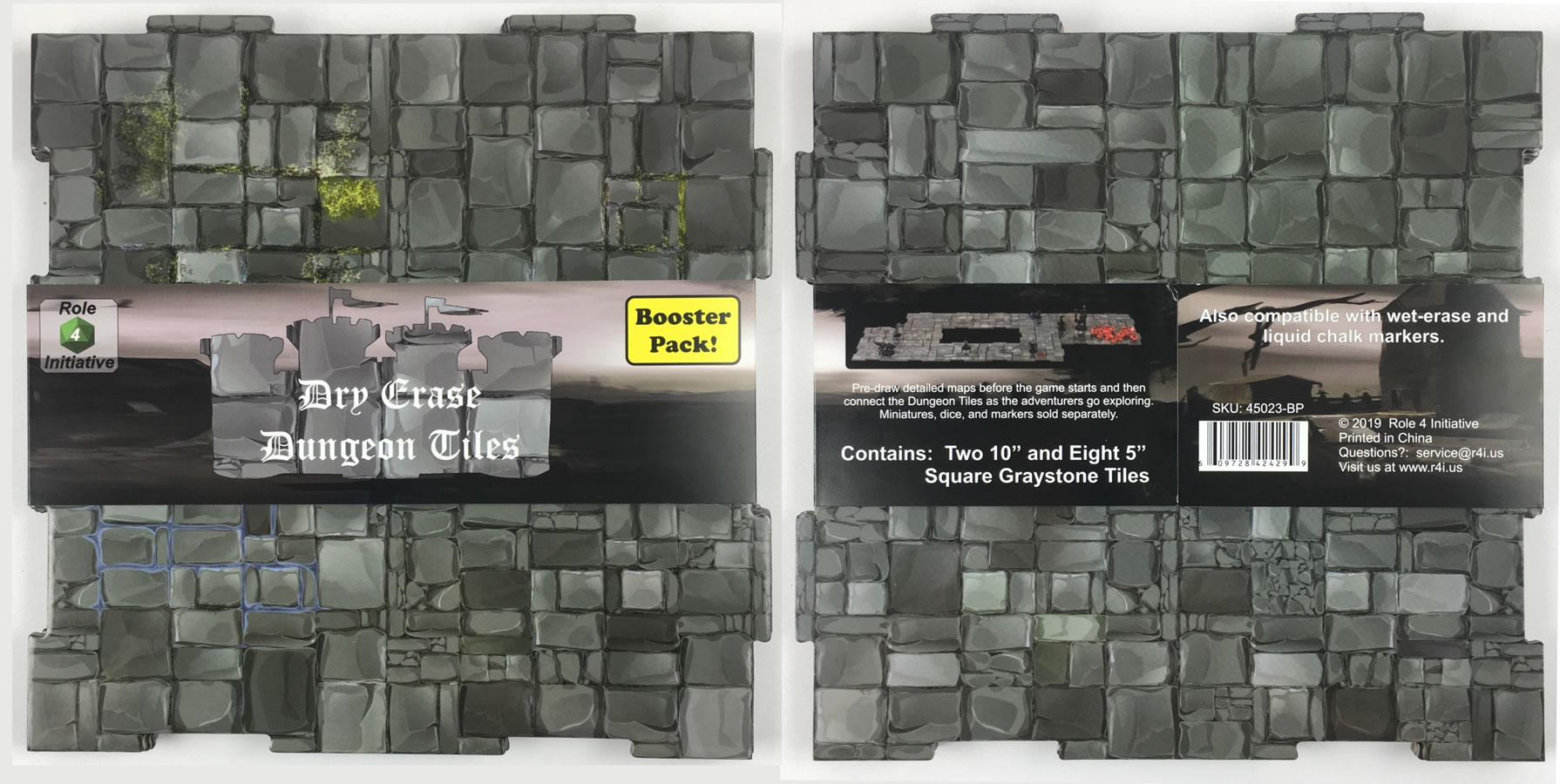 Dry-erase Dungeon Tile Booster Pack - Graystone