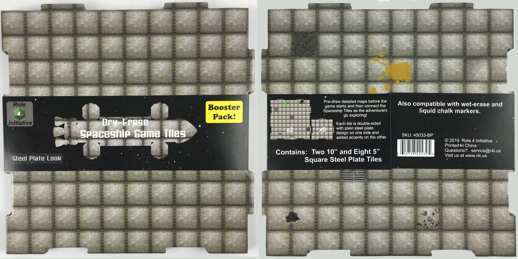 Dry-erase Dungeon Tile Booster Pack - Steel Plate