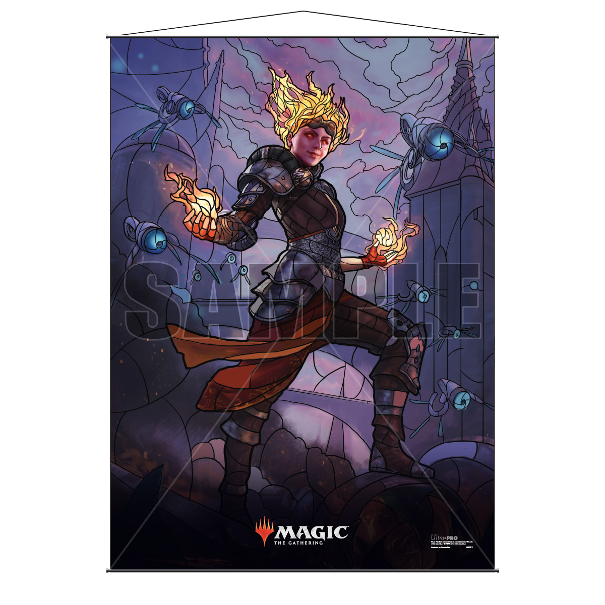 Magic The Gathering: Stained Glass Wall Scroll - Chandra Game Box