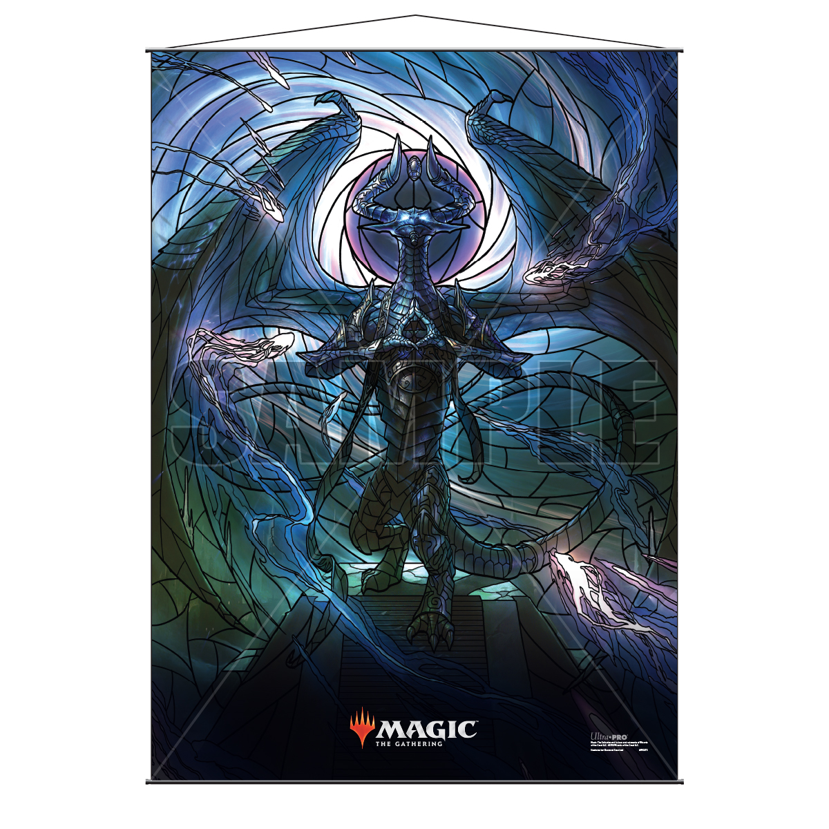 Magic The Gathering: Stained Glass Wall Scroll - Nicol Bolas Game Box