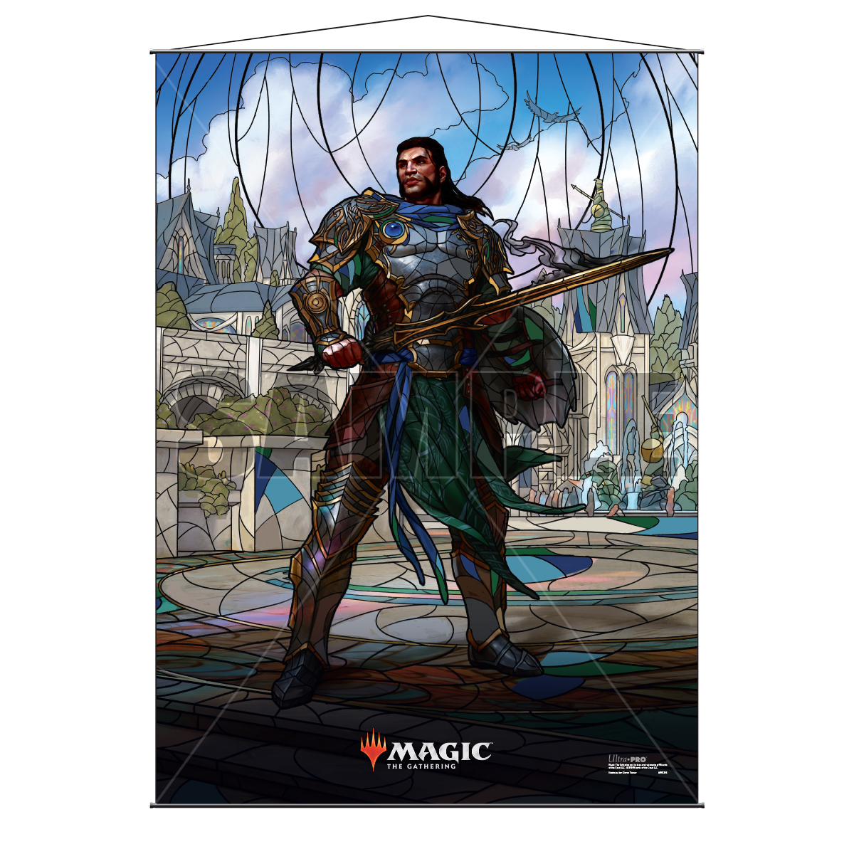 Magic The Gathering: Stained Glass Wall Scroll - Gideon Game Box