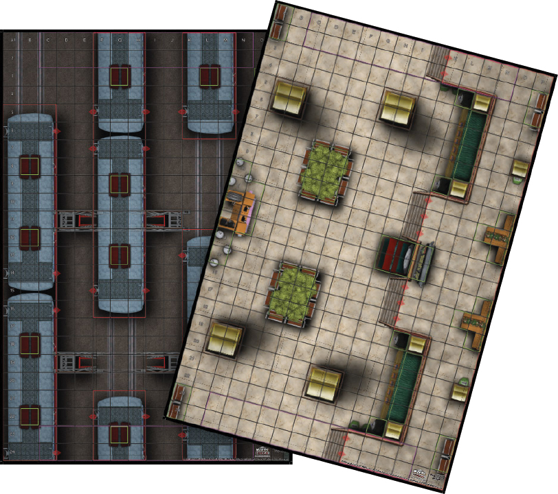 Heroclix: Train Station/train Yard Map (10) In Tube Box Front